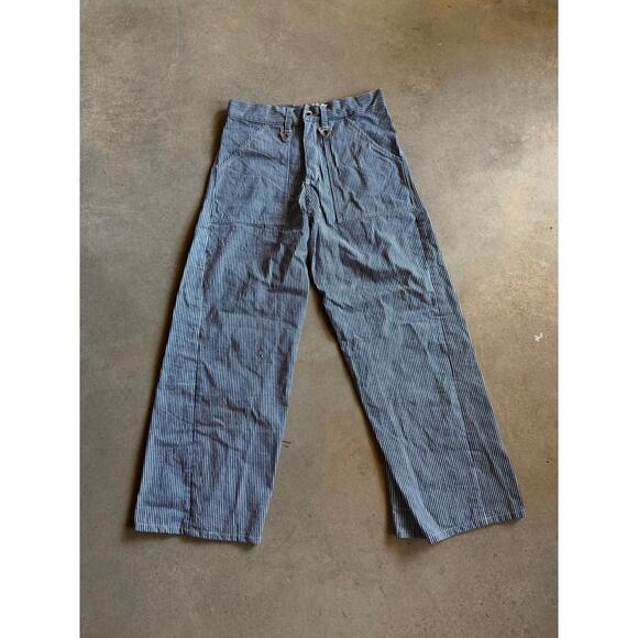 Reworked david turner Hickory Stripped Baggy Pants Sz 34x31